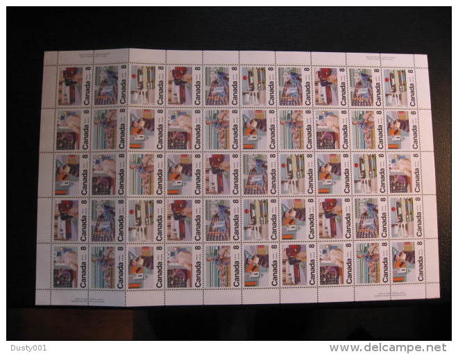 Can74-01  SC# 634-639  Feuille De 50, Livraison Du Courrier; Letter Carrier Service, Sheet Of 50;  1974 - Full Sheets & Multiples