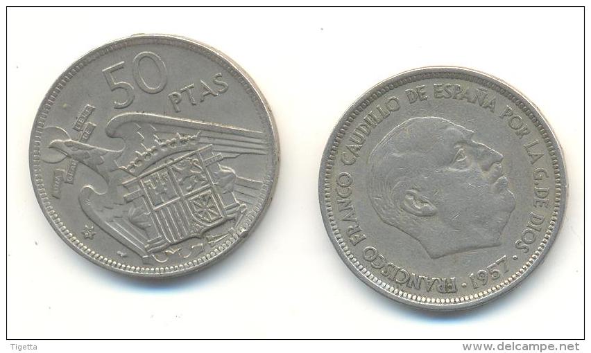 SPAGNA  50  PESETAS  ANNO 1957 - 50 Pesetas