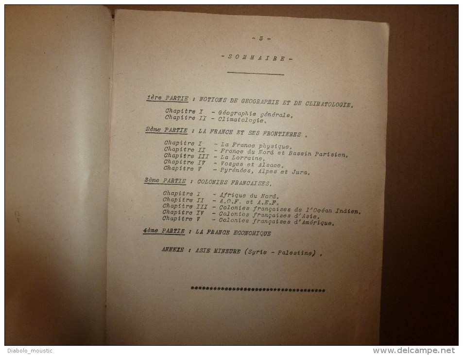 1924 Ecole Militaire: Géographie Générale ,Climatologie, Economie (FRANCE Et Ses COLONIES) - Französisch