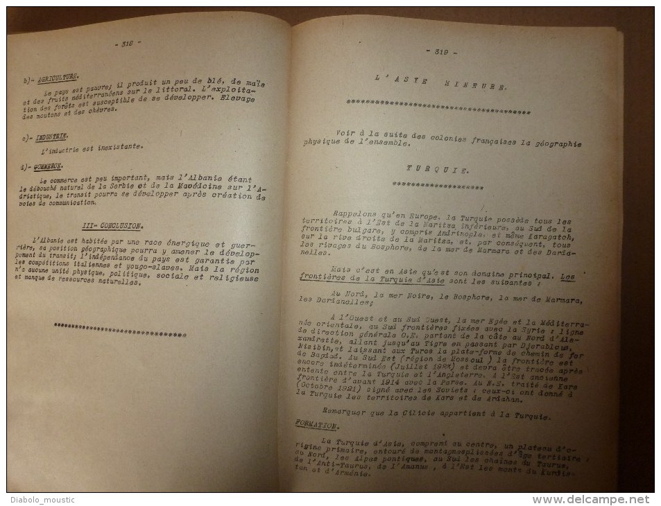 1924 Ecole militaire: Géographie générale ,Climatologie, Economie (FRANCE et ses COLONIES)