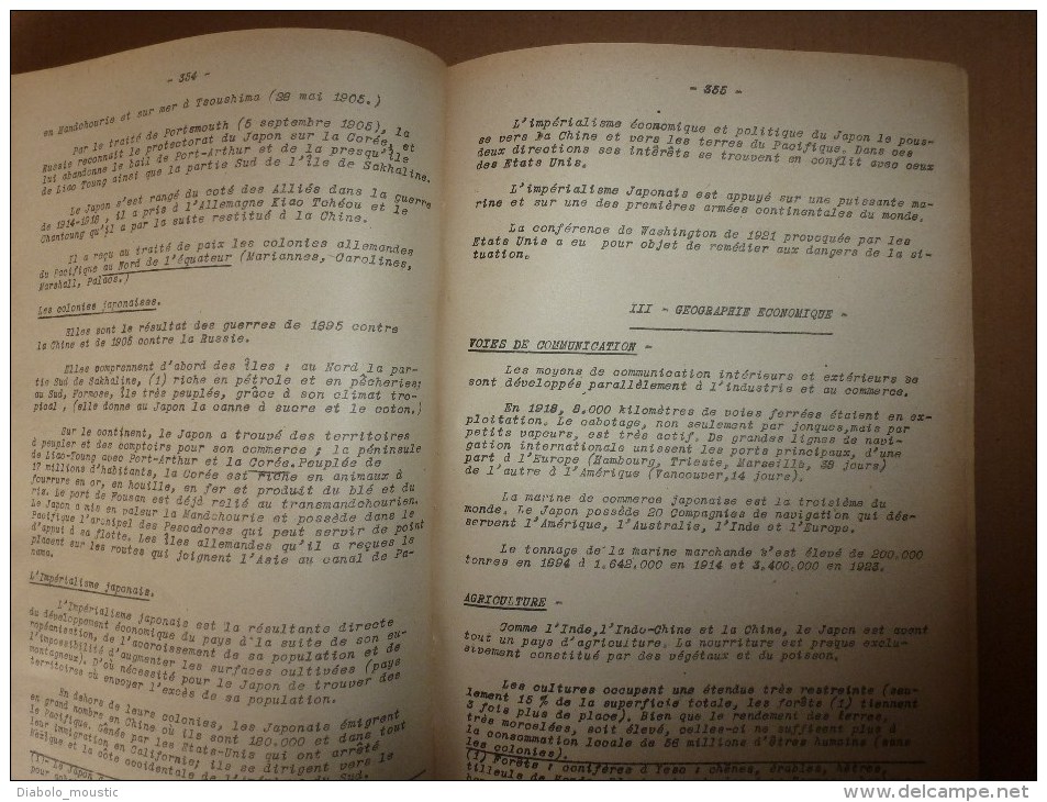 1924 Ecole militaire: Géographie générale ,Climatologie, Economie (FRANCE et ses COLONIES)