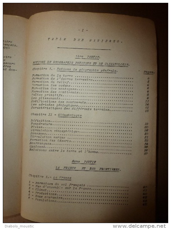 1924 Ecole militaire: Géographie générale ,Climatologie, Economie (FRANCE et ses COLONIES)