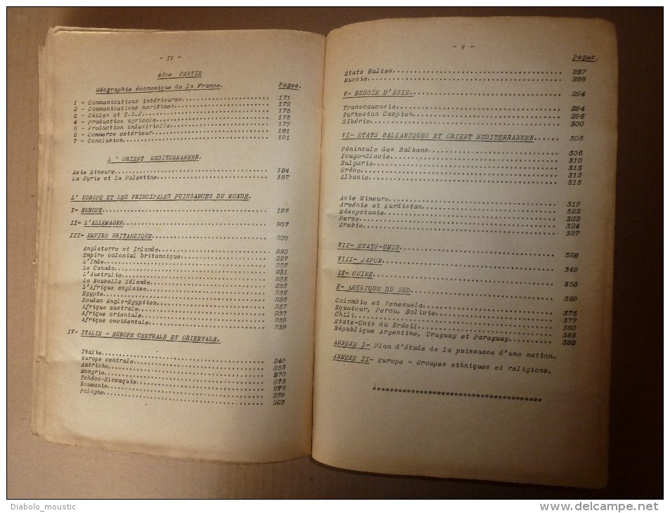 1924 Ecole militaire: Géographie générale ,Climatologie, Economie (FRANCE et ses COLONIES)