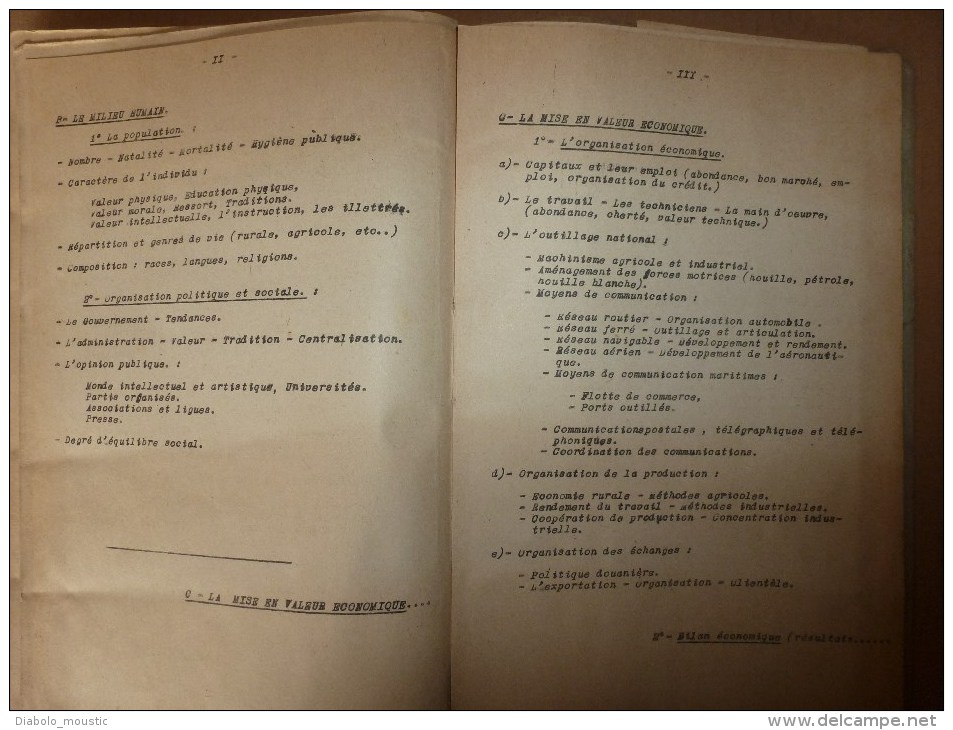 1924 Ecole militaire: Géographie générale ,Climatologie, Economie (FRANCE et ses COLONIES)