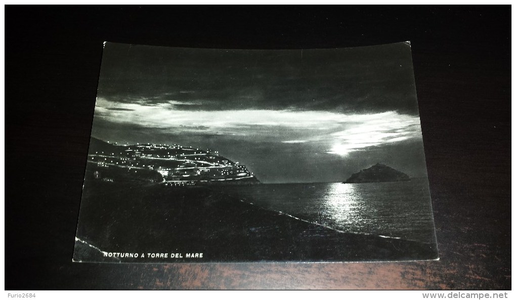 C-20294 CARTOLINA TORRE AL MARE BERGEGGI - SAVONA - PANORAMA NOTTURNO - Savona