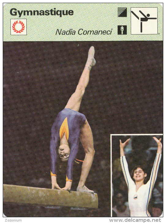 SPORT CARD  - NADIA COMANECI - Gymnastique
