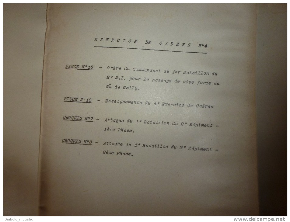 1926 Ecole militaire de Saint-Cyr:   ORGANISATION DANS L'ATTAQUE avec plans des confrontations; Législation