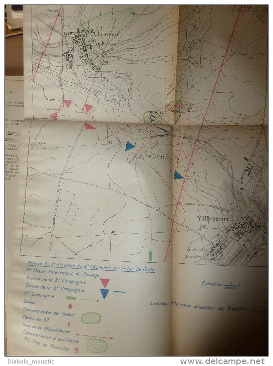 1926 Ecole militaire de Saint-Cyr:   ORGANISATION DANS L'ATTAQUE avec plans des confrontations; Législation