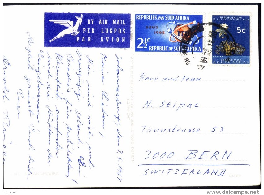 RSA - SOUTH AFRICA -  FLOWERS - ITU  - 1965 - Lettres & Documents