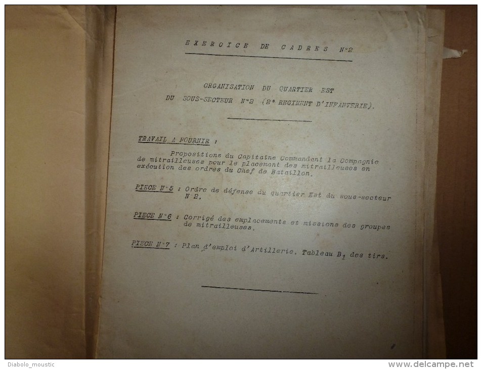 1926 Ecole Militaire De Saint-Cyr:   Encadrement (thèmes Offensifs) - Français