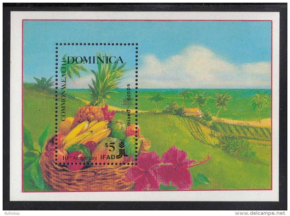 Dominica MNH Scott #1090 Souvenir Sheet $5 Mixed Crops 10th Anniversary International Fund For Agricultural Development - Dominique (1978-...)