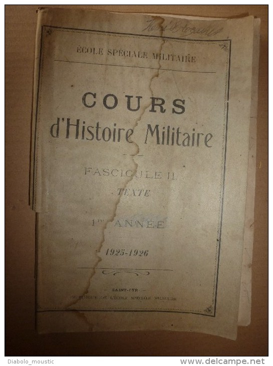 1926 Ecole Militaire De Saint-Cyr:   Histoire Militaire L'EMPIRE;      De 1815 à 1866 - Französisch