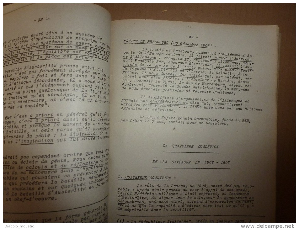 1926 Ecole militaire de Saint-Cyr:   Histoire militaire L'EMPIRE;      De 1815 à 1866