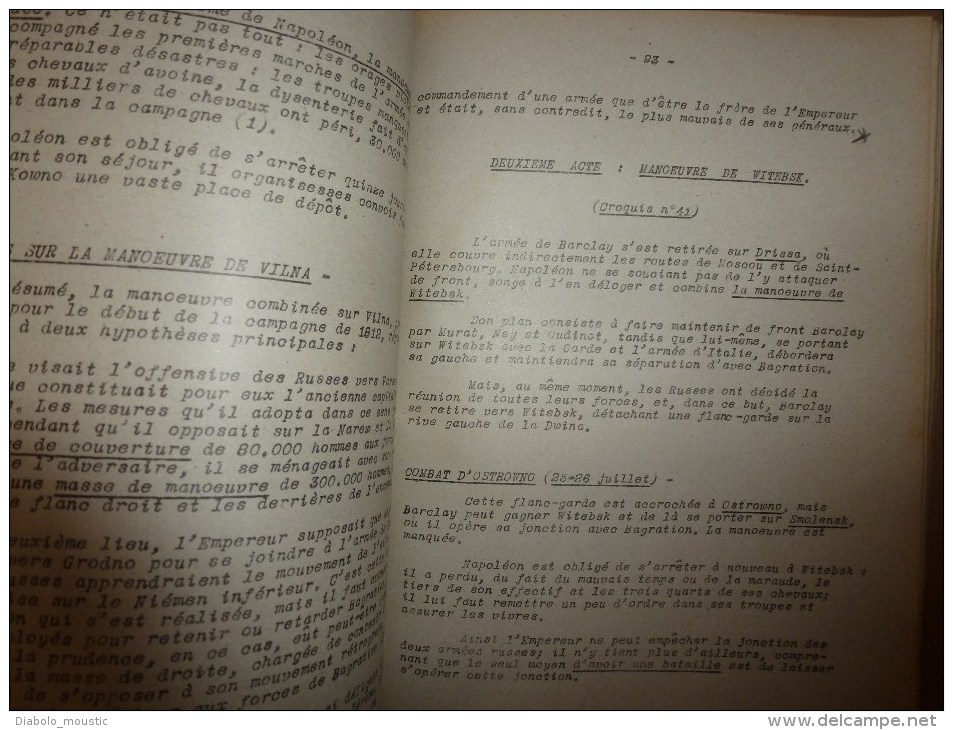 1926 Ecole militaire de Saint-Cyr:   Histoire militaire L'EMPIRE;      De 1815 à 1866