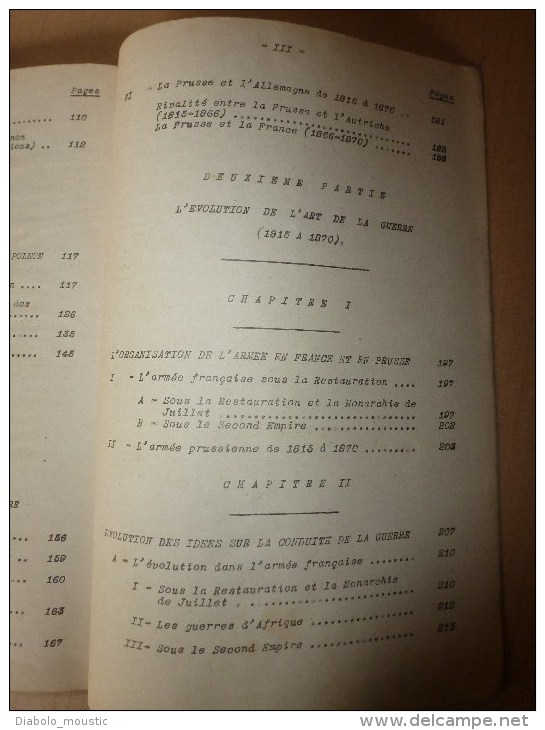 1926 Ecole militaire de Saint-Cyr:   Histoire militaire L'EMPIRE;      De 1815 à 1866