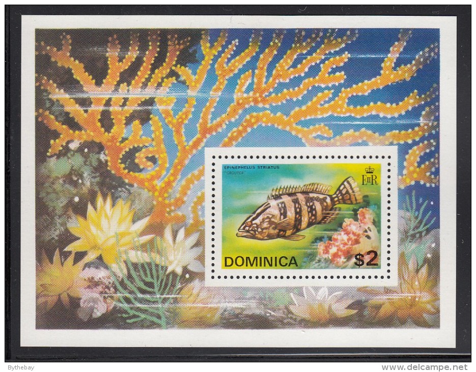Dominica MNH Scott #426a Souvenir Sheet $2 Grouper - Dominique (1978-...)