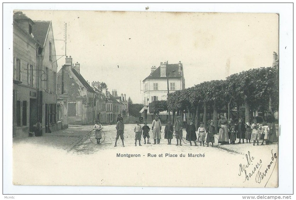 CPA  - Montgeron - Rue Principale Et Place Du Marché - Montgeron