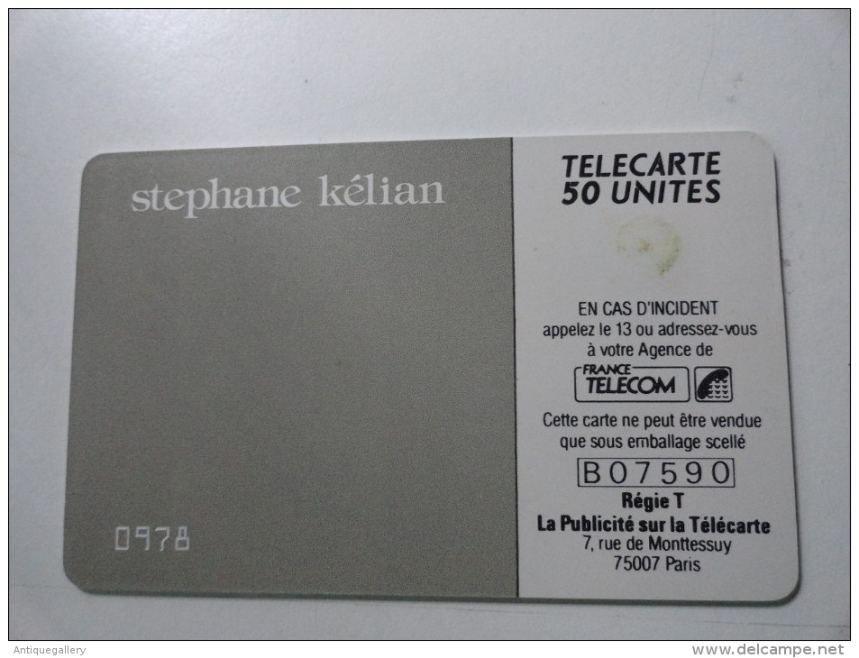 RARE: KELIAN CHAUSSEUR TIRAGE NUMEROTE USED CARD - Telefoonkaarten Voor Particulieren