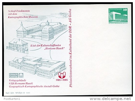 KARTOGRAPHISCHES MUSEUM Gotha DDR PP18 C2/008 Privat-Postkarte 1985  NGK 4,00 € - Aardrijkskunde