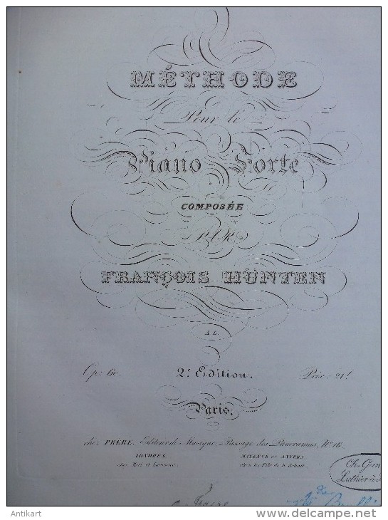 RARE - Czerny Op 337 1re édition Et Hünten Op 60 2e édition 1835 - Reliés Dans Un Grand In 4 - Instrumento Di Tecla