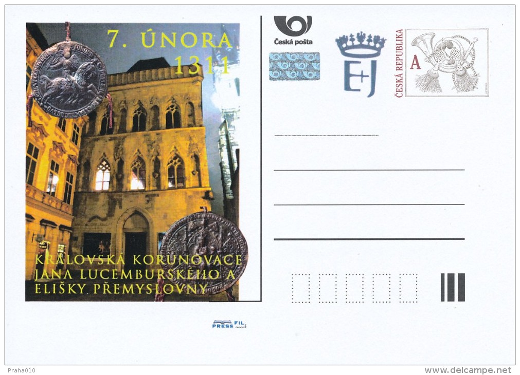 Czech Rep. / Postal Stat. (Pre2011/05) Royal Coronation Of John Of Luxemburg And Elizabeth Of Bohemia (1311) - Postkaarten