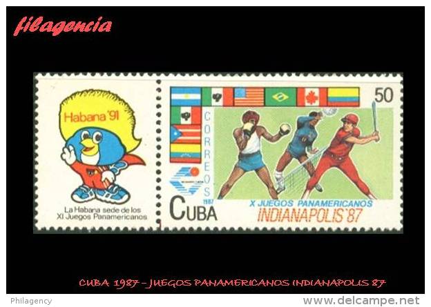 CUBA MINT. 1987-16 JUEGOS PANAMERICANOS INDIANAPOLIS 87 - Neufs