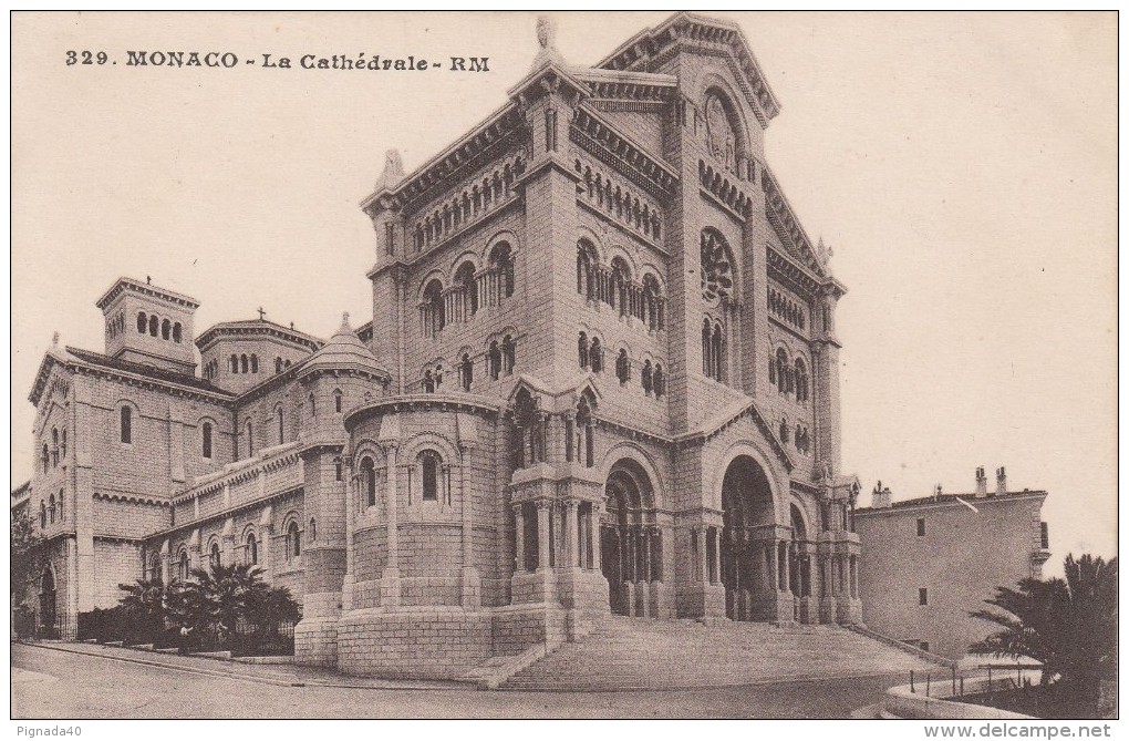 Cp , MONACO , La Cathédrale - Kathedrale Notre-Dame-Immaculée