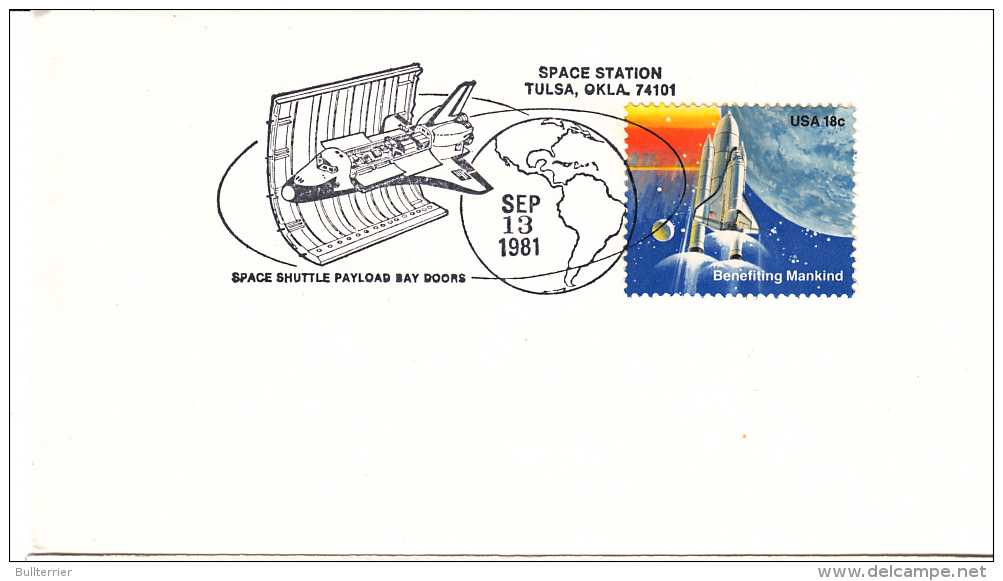 SPACE - USA- 1981 - SPACE STATION TULSA   COVER WITH TULSA, OKLA   POSTMARK - Etats-Unis