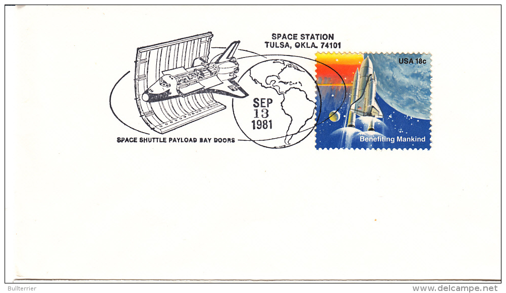 SPACE - USA- 1981 - SPACE STATION TULSA   COVER WITH TULSA, OKLA   POSTMARK - United States