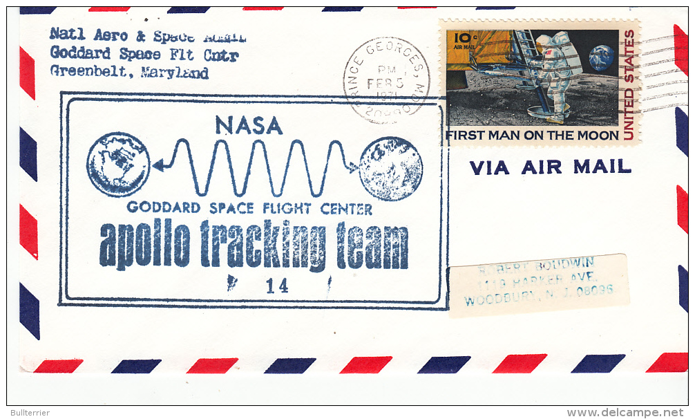 SPACE -  USA - 1971 - APOLO 14  GODDARD CENTRE COVER  WITH  PRINCE GEORGES    POSTMARK - Etats-Unis