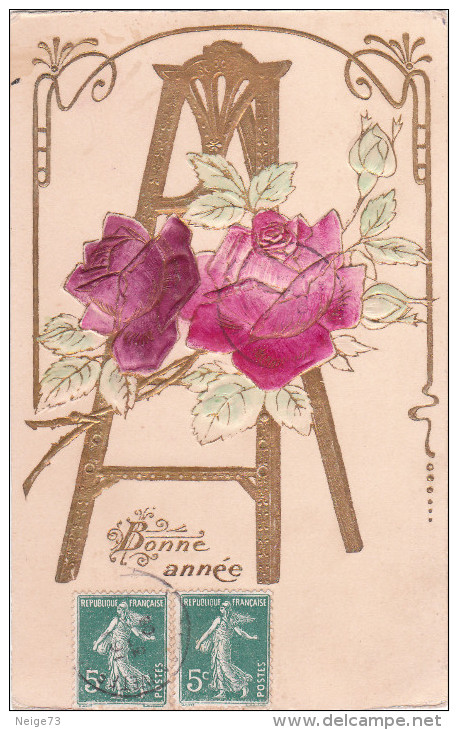 Carte Postale Ancienne Fantaisie - Gaufrée - Fleurs - Roses - Autres & Non Classés