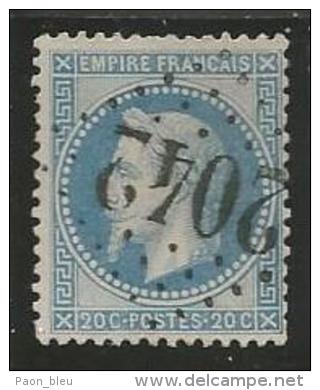 France - Napoleon III Lauré - N°29B Bleu - Obl GC 2042 LIGNY-EN-BARROIS - 1863-1870 Napoleon III Gelauwerd