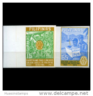 PHILIPPINES 1973 - Scott# 1221a-2a Scouts Imperf. Set Of 2 MNH (XQ717) - Philippines