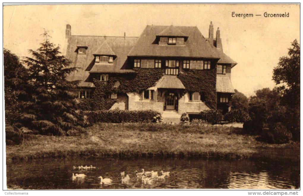 Evergem  3 CP Villa De Wilde '13      Groenveld       Vredegerecht 1902  Afspanning - Evergem