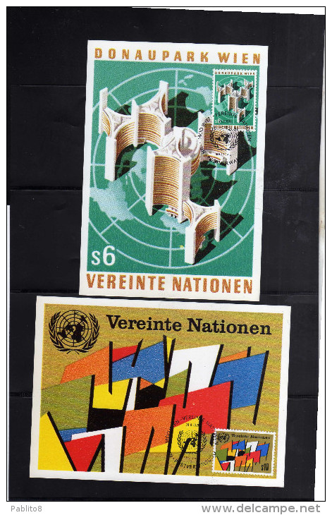 UNITED NATIONS AUSTRIA VIENNA WIEN - ONU - UN - UNO 1979 COMPLETE FIRST SET SERIE MAXI CARD MAXIMUM FDC - Cartes-maximum