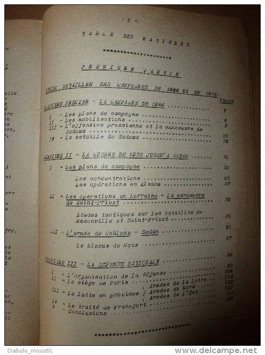 1926 Ecole militaire de Saint-Cyr: HISTOIRE MILITAIRE  1866 et 1870; De 1870 à 1914...Notre Histoire  c'est Notre Force