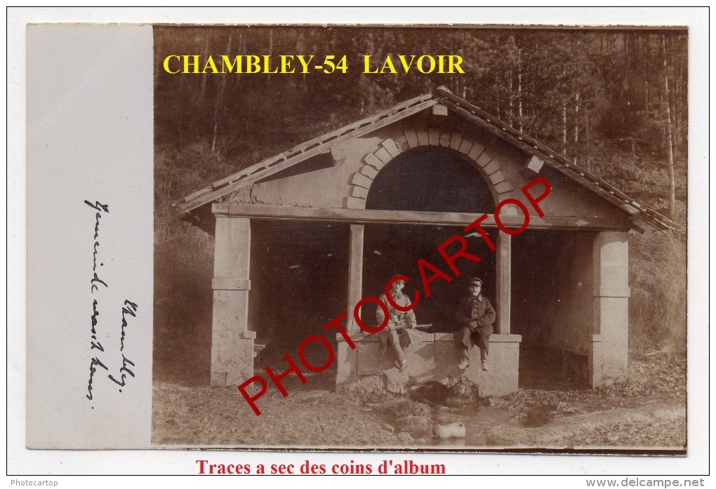 CHAMBLEY BUSSIERES-LAVOIR Communale-Carte Photo Allemande-Guerre14-18-1WK-Militaria-Frankreich-France-54- - Chambley Bussieres