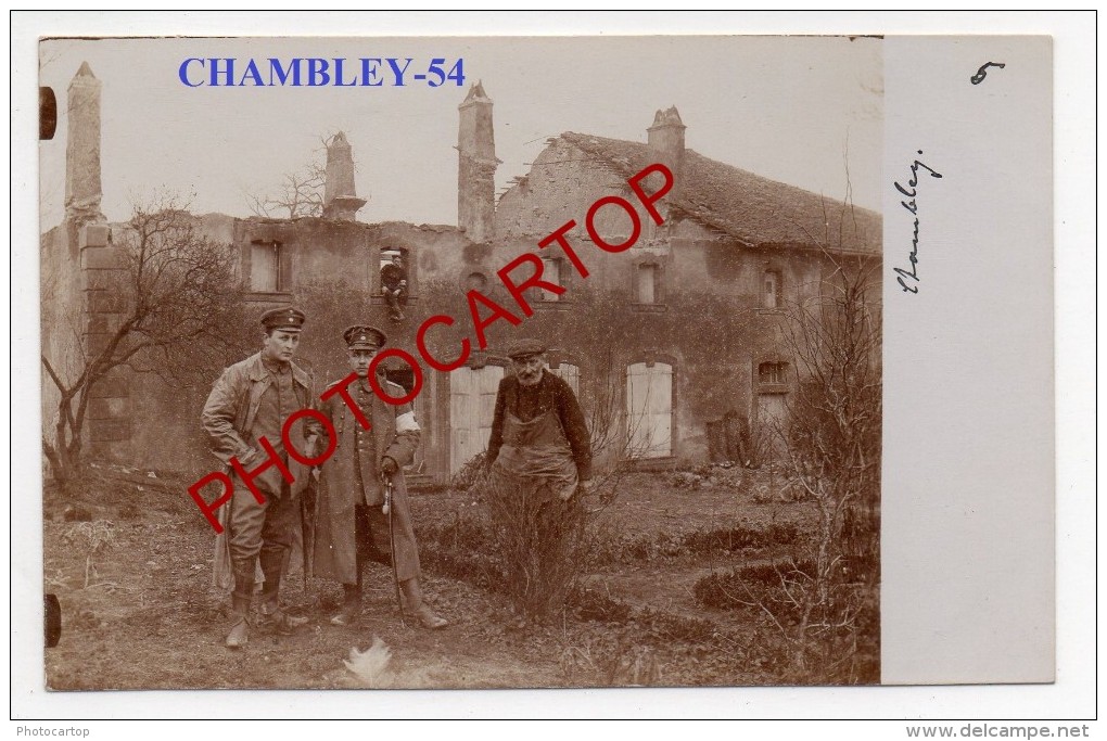 CHAMBLEY BUSSIERES-Vieillard-Carte Photo Allemande-Guerre14-18-1WK-Militaria-Frankreich-France-54- - Chambley Bussieres