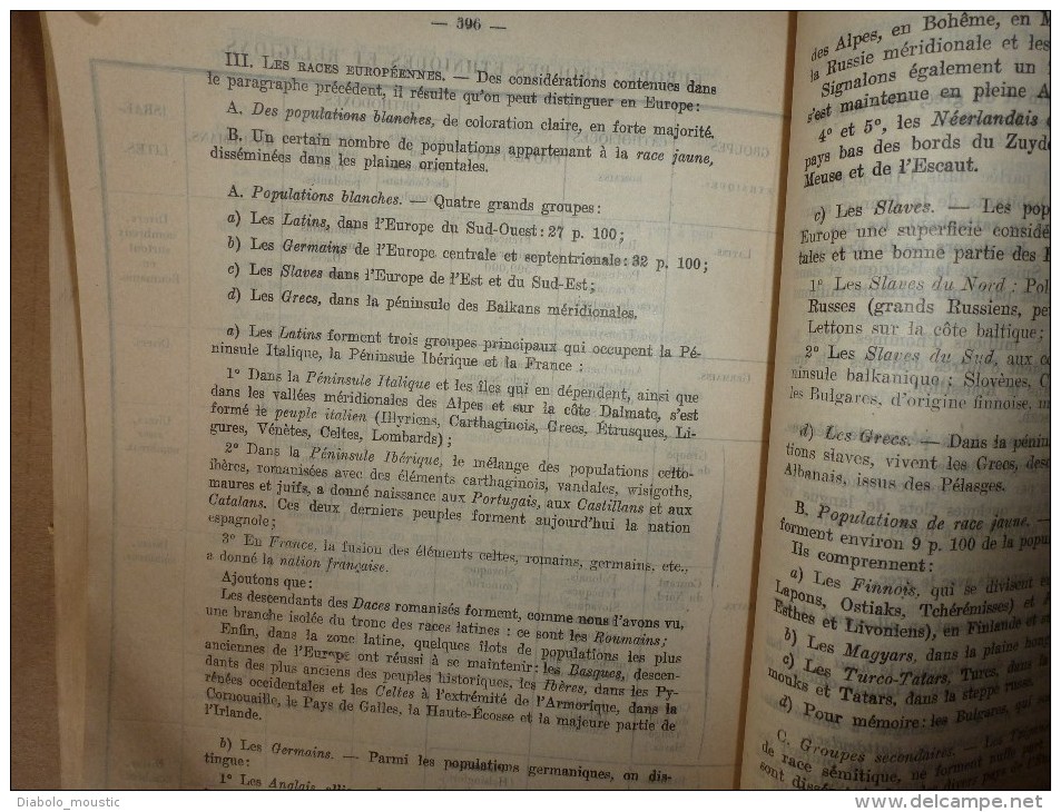 1926 Ecole militaire de Saint-Cyr:GEOGRAPHIE Gle et humaine au point de vue militaire liée à la puissance d'une NATION