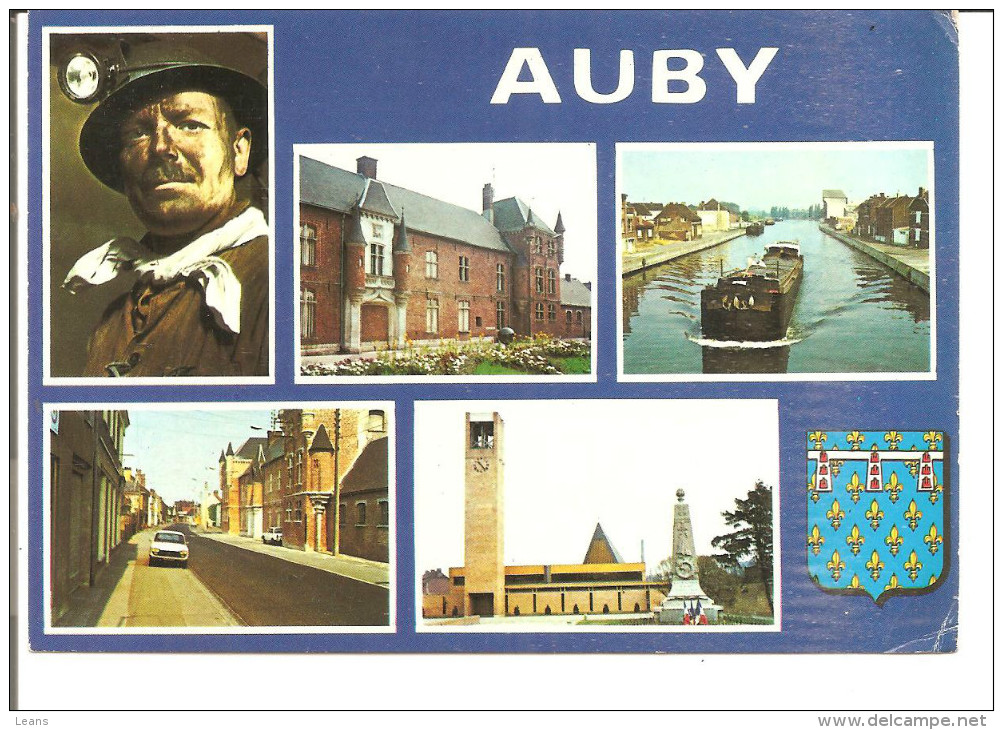 AUBY    Multivues , Péniche - Auby