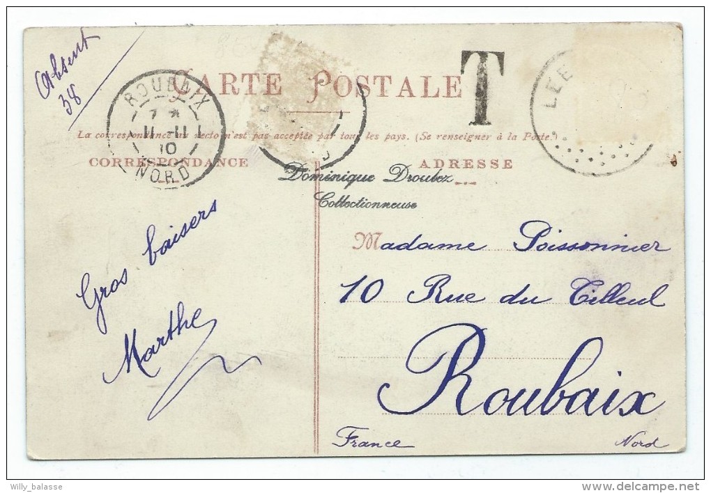 Carte Postale - LEERS - Pensionnat De La Sagesse - Cachet Taxe - CPA   // - Estaimpuis