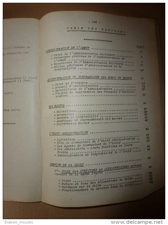 1926 Ecole militaire de Saint-Cyr: Cours d'ADMINISTRATION......Tout Prévoir pour un SEUL BUT : LA VICTOIRE