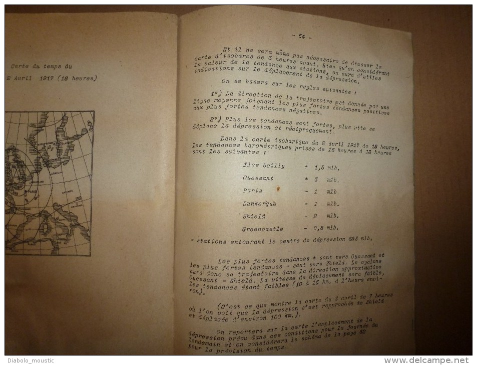 1926 Ecole militaire de Saint-Cyr: THERMODYNAMIQUE; METEOROLOGIE..le savoir est l'une des bases de la puissance..etc