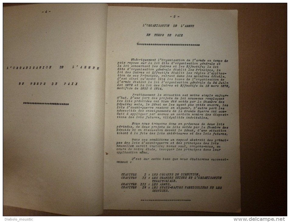 1926 Ecole Militaire De Saint-Cyr: ORGANISATION De L'Armée En Temps De Paix; JUSTICE En Temps De Guerre..etc - Französisch