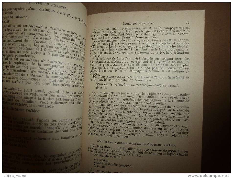 1926 Ecole militaire de Saint-Cyr: Le LIVRE du Dispensé ..pour différents gradés de l"Armée de Réserve et Territoriale.