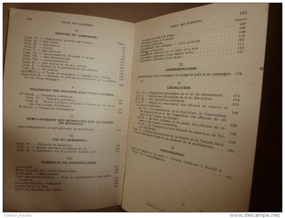 1926 Ecole militaire de Saint-Cyr: Le LIVRE du Dispensé ..pour différents gradés de l"Armée de Réserve et Territoriale.