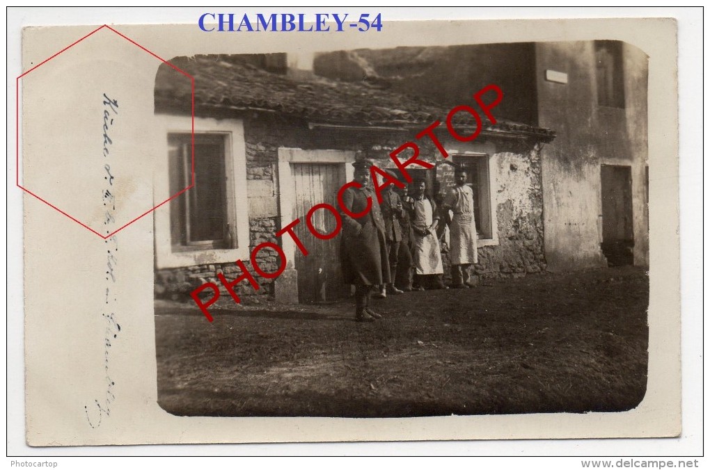 CHAMBLEY BUSSIERES-Cuisine Allemande-Carte Photo Allemande-Guerre14-18-1WK-Militaria-Frankreich-France-54- - Chambley Bussieres