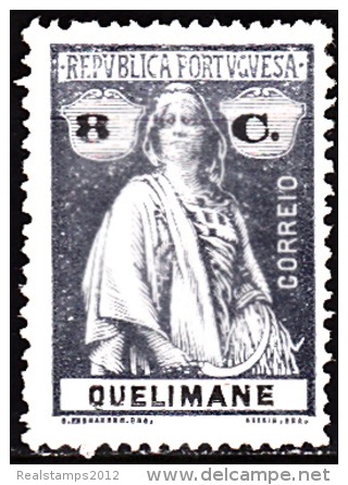 QUELIMANE - 1914, Ceres - 8 C. Pap. Porcelana Médio D. 15 X 14   (*) MNG  MUNDIFIL  Nº 33 - Quelimane