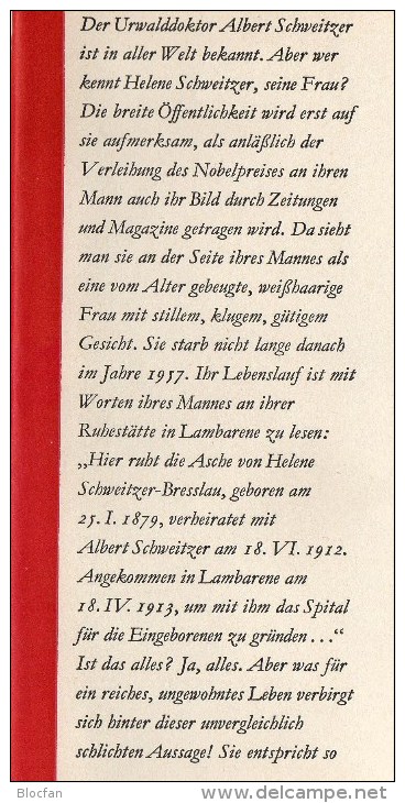 Fleischhack: Leben Von Helene Schweitzer&Deutschland Stamp BRD 830 DDR 1084/6 **/o 16€ Ehrung Nobelpreis Sets Of Germany - Biografie & Memorie