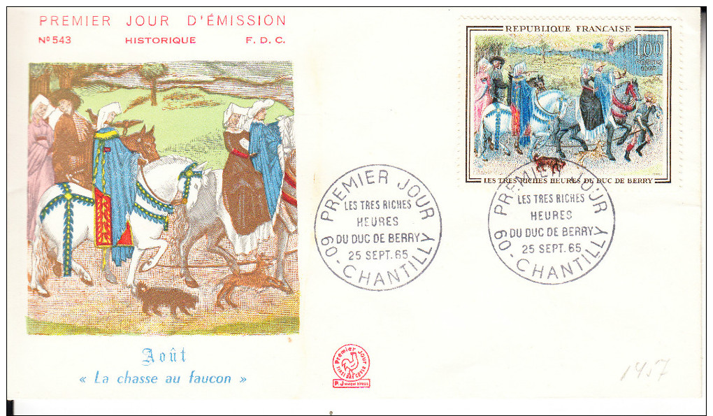 FRANCE 1965: FDC  LES TRES RICHES HEURES DU DUC  DE BERRY  CN 2790 - 1960-1969